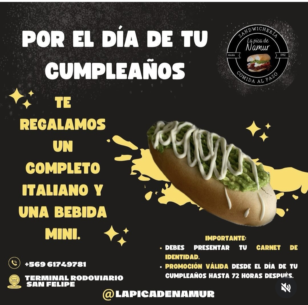 Promo Miércoles 2x1 Completos Italianos